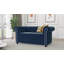 Chesterfield Hanna 2 Seater Sofa Made of Velvet Fabric with Solid Wood Legs-787351176