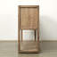 Three Drawers Console Table Weathered Natural with Distressed Gray
