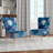 Upholstered Floral Side Chair - Modern floral Accent Chair-135417250
