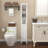 66.92" Tall Bathroom Storage Cabinet With Adjustable Shelves,Slim 1 Doors Freestanding Cabinet With Anti-Tip, Open Compartments
