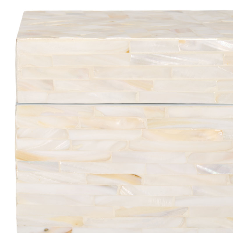 2 Piece Handmade Mother of Pearl Decorative Box Set