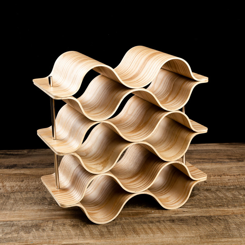 Dareck 9 Bottle Tabletop Wine Bottle Rack in