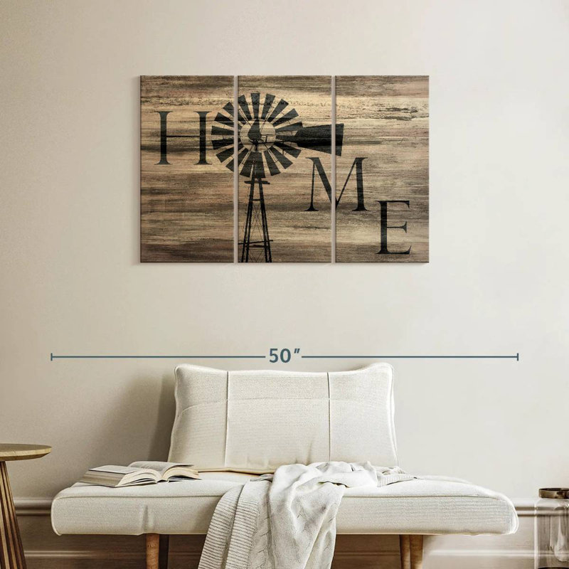 Kema Windmill Home Wall Sign, 24" H x 38" W