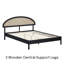  Structure de lit en bois massif Gem avec tête de lit et rotin naturel, capacité de 1000 lb-215844457-215247430