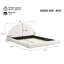 Grand lit plateforme tapissier grand avec table d'appoint arquée Boucle