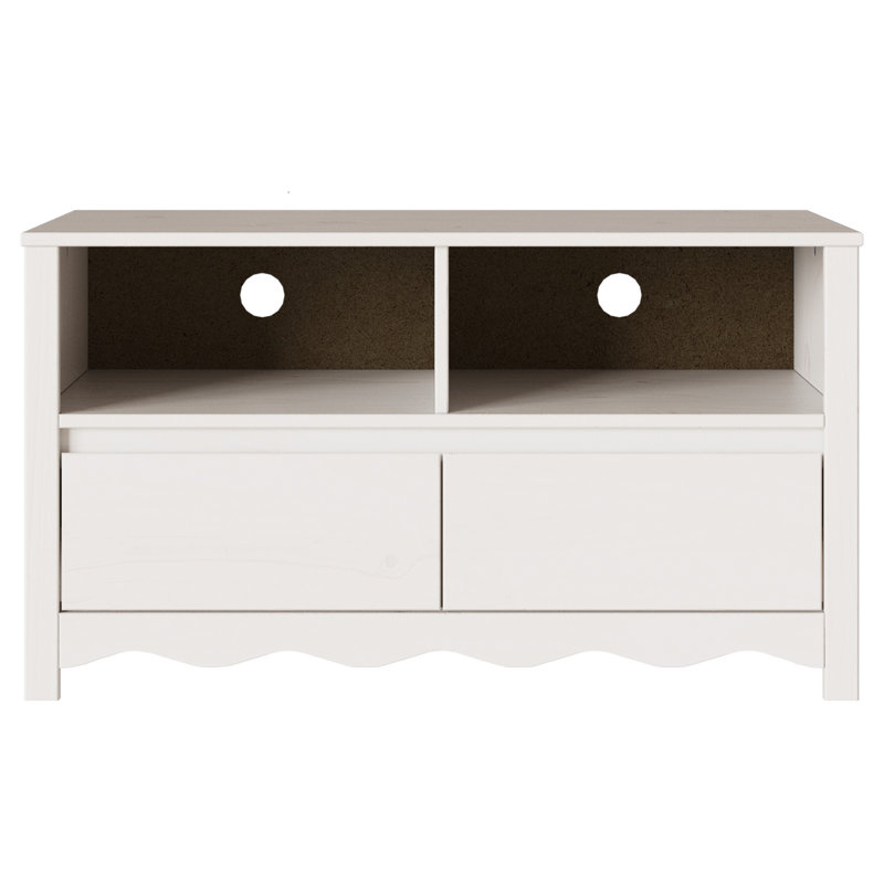 Unfinished TV Stand for TVs up to 40", Manufactured Wood, White