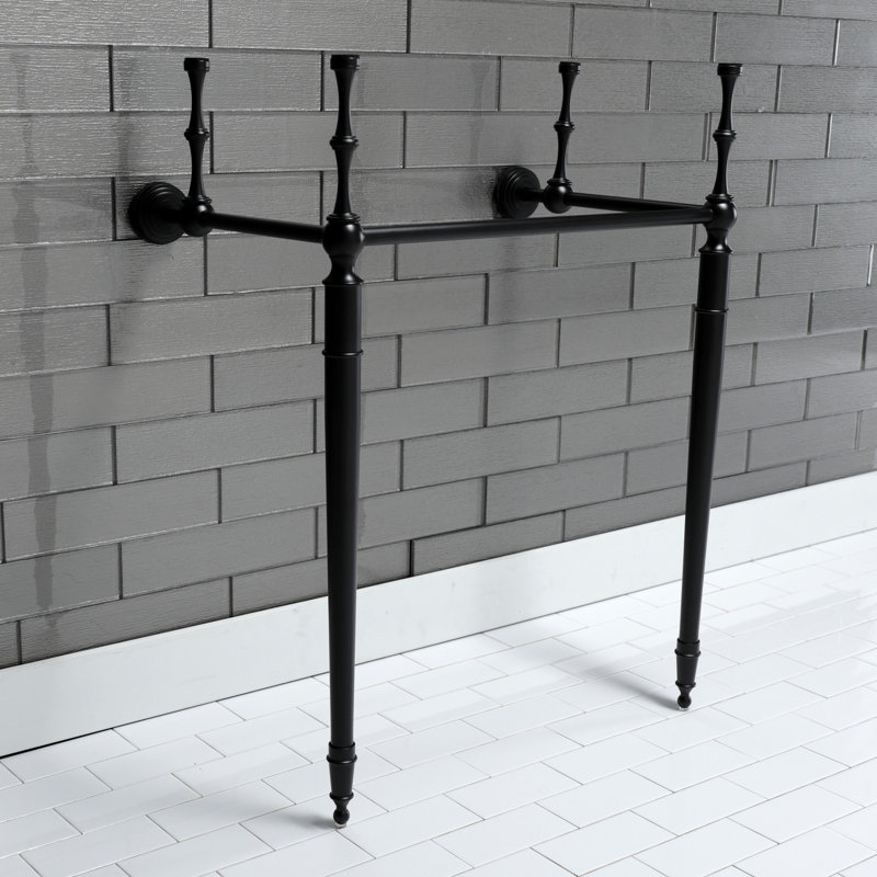 Kingston Brass Edwardian Brass Console Sink Legs, Matte Black
