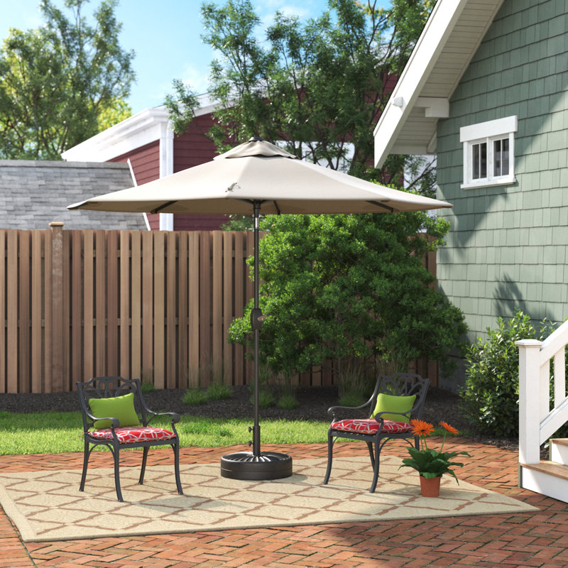 Parasol de marché 108 "Pierpoint, Beige, Noir