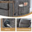 Canapé-lit en chenille convertible avec ports USB-749984692