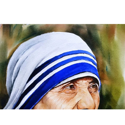 Mother Teressa | Water Color | Painting By Jugal Sarkar