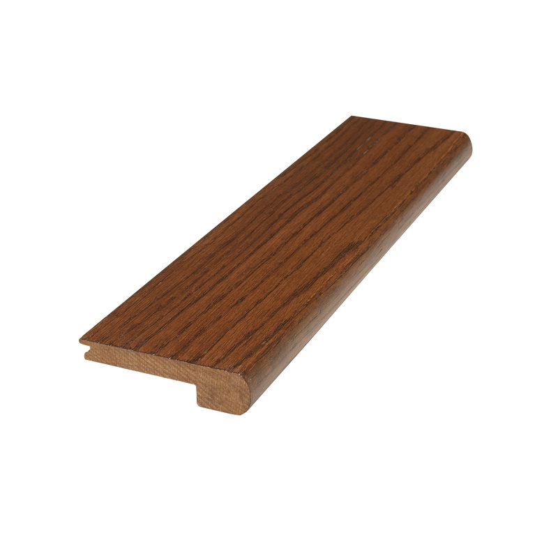 Nez d'escalier en bois manufacturé de 0,8 po d'épaisseur et de 3 po de largeur et de 84 po de longueur, Noyer cendré