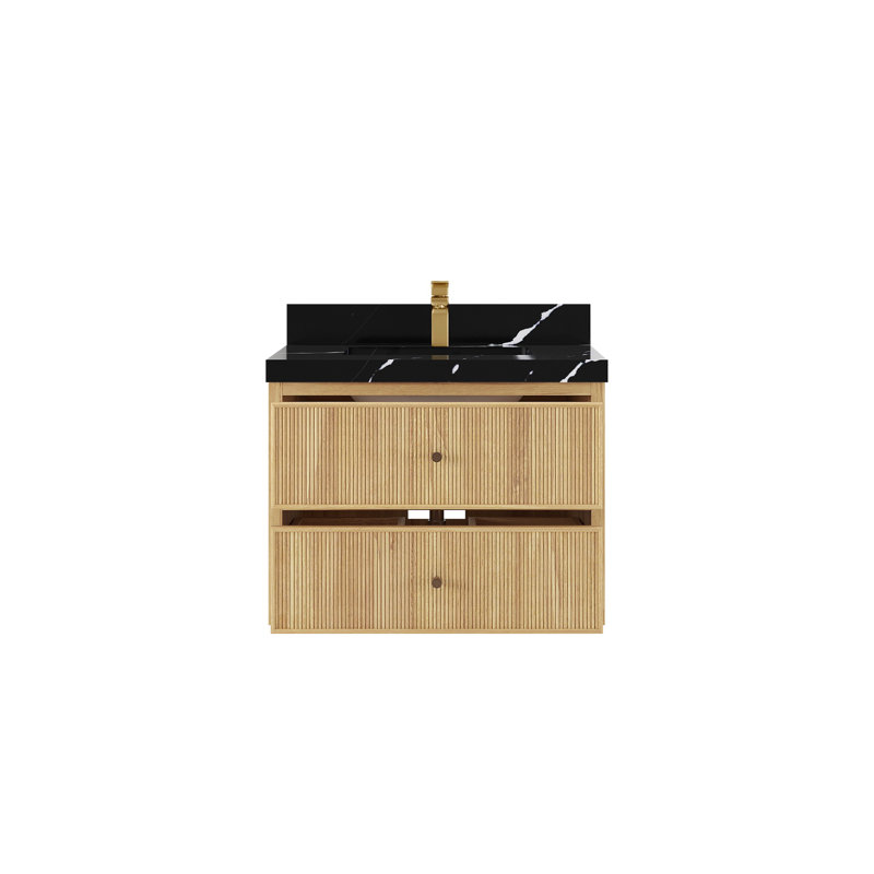Ensemble de meuble-lavabo simple 30 po Sonoma, Noir Calacatta