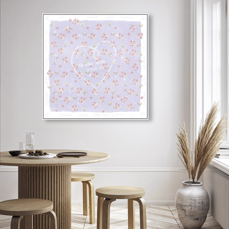 Lilac Spring Fashion Print by Oliver Gal, 41"H x 41"W, White Floater Frame