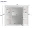 Meuble-lavabo de 36 po avec lavabo supérieur, armoire à miroir, armoire de rangement moderne avec 2 portes à fermeture douce, meuble-lavabo simple