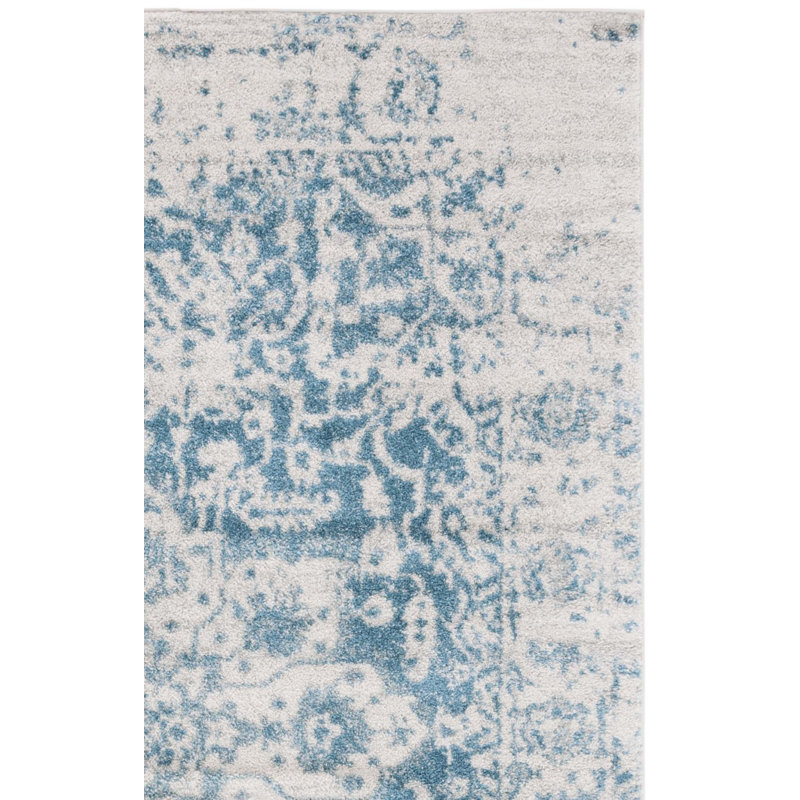 Christa Teal/Ivory Rug, Runner 2'3" x 22'