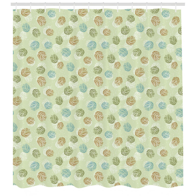 Shower Curtain with Hooks Included, 70" H x 69" W