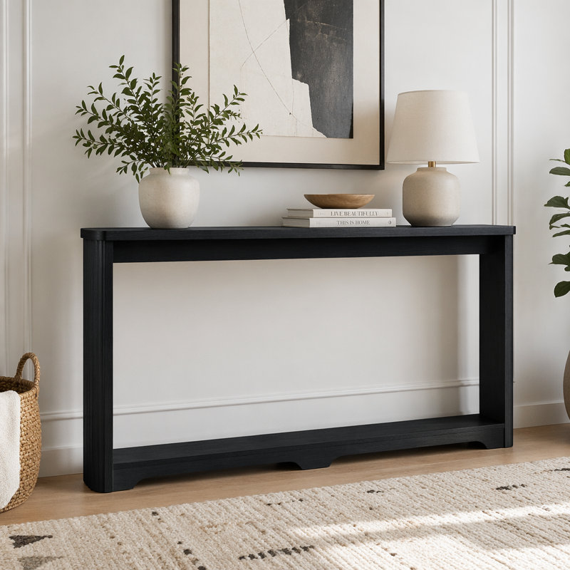 70.1"  Console Table, Black