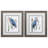22" X 19" Blue Heron Distressed Brown Framed Wall Decor