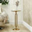 Round Metal End Table for Living Room Furniture, 55cm Tall Sofa Side Table, Accent Table