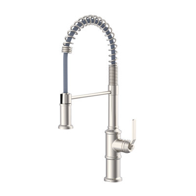 Kinzie Single Handle Pre-Rinse Spring Pull Down Sprayer Kitchen Faucet