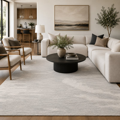 Niquan Modern Abstract Hand-Hooked New Zealand Wool Area Rug