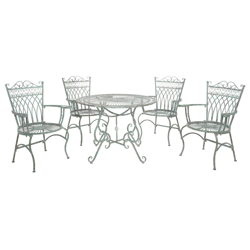 Ensemble de salle à manger Akeyra, Vert antique