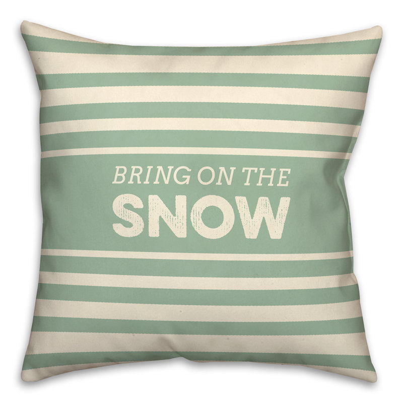 Striped Throw Pillow, 16" H x 16" W x 1.5" D