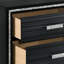 Chambre 2 - Table de chevet en noir patiné - Rangement contemporain avec fonctionnalité