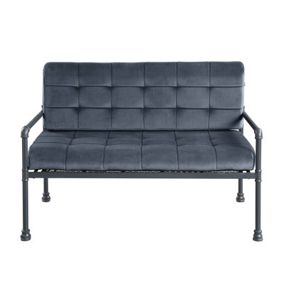 Velours gris de couleur principale avec revêtement en métal sans rangement