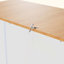 Armoire de rangement autoportante avec 2 tiroirs, 2 tablettes réglables et 8 tablettes de porte pour la cuisine et la salle à manger-1198020815