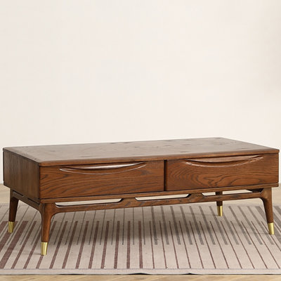 Solid Wood Top Single Coffee Table