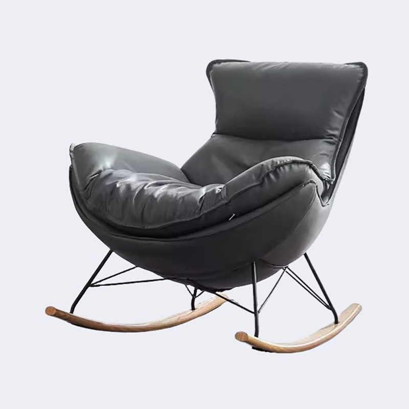 Chaise berçante décontractée et durable, Gris foncé