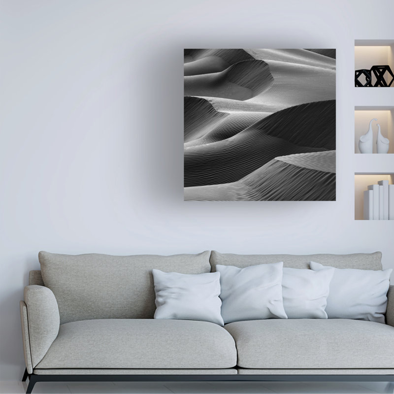 Art sur toile par Peter Joachim Van Waves In The Sand, H 14 po x l 14 po