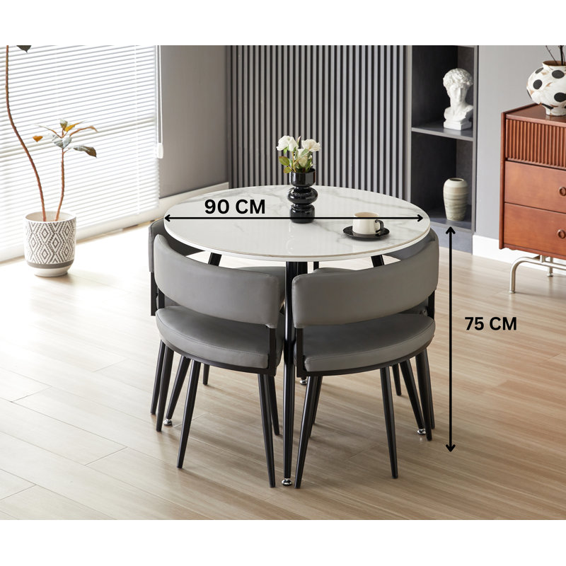 Oliver Nesting Dining Table Set Round