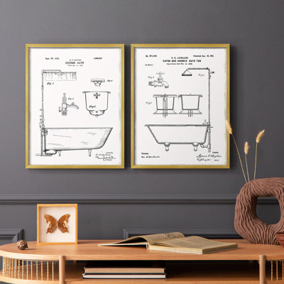 Vintage Bath I-Premium Framed Print -Ready to Hang - No Nails Required - No Nails Required