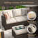 Rhylee 7 - Person Patio Conversation Sets with Cushions