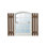 Two Batten, Three Board Open Vinyl Shutters Pair