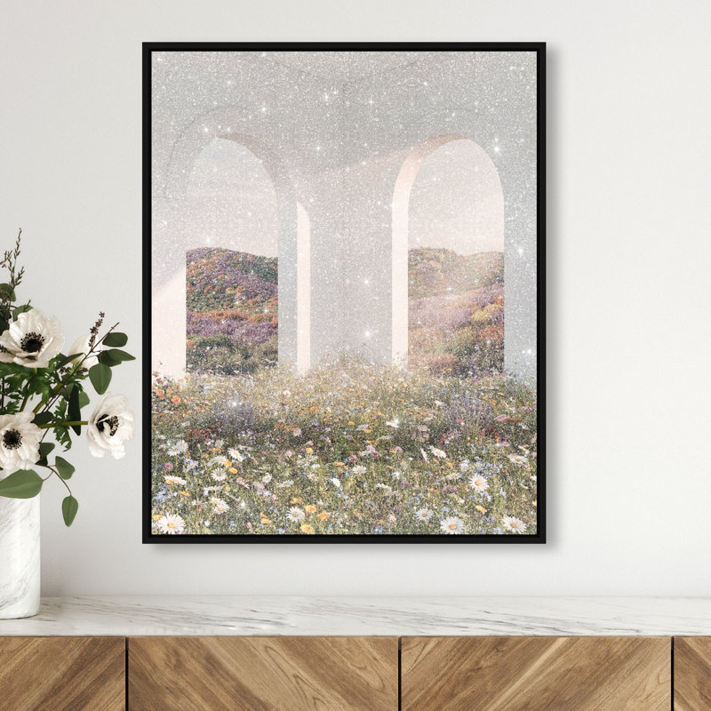 Sunlight Coming Through Print by Oliver Gal, 21"H x 25"W, Black Floater Frame