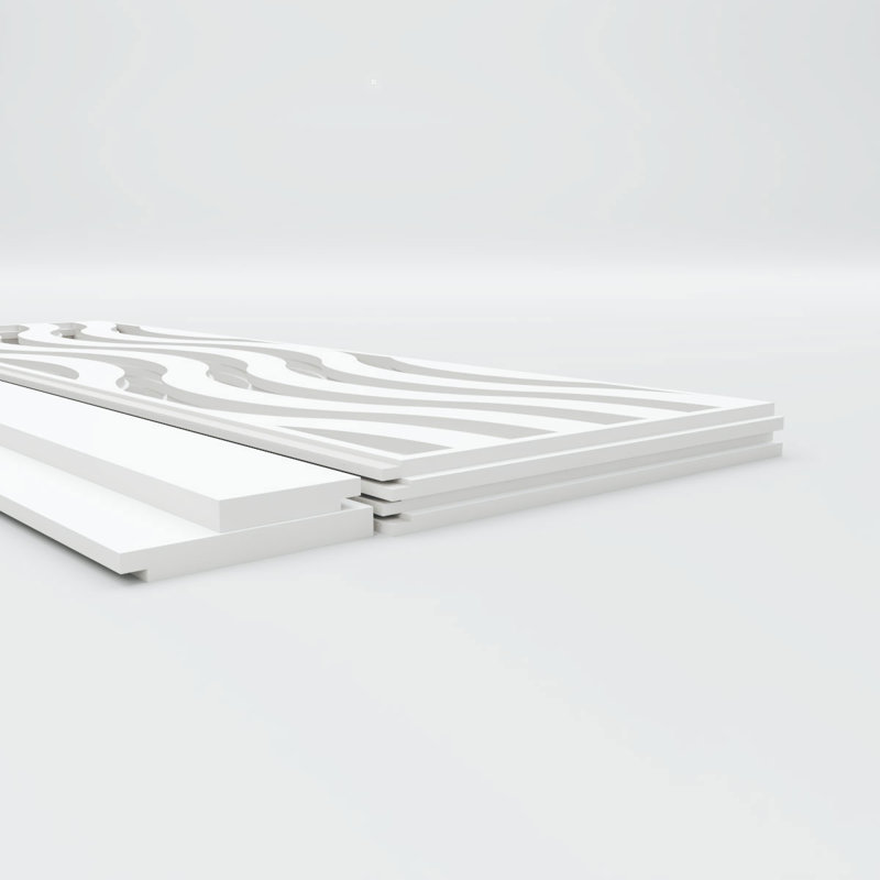 Panneaux muraux blancs 94,5 "(paquet de 4), L 36 po