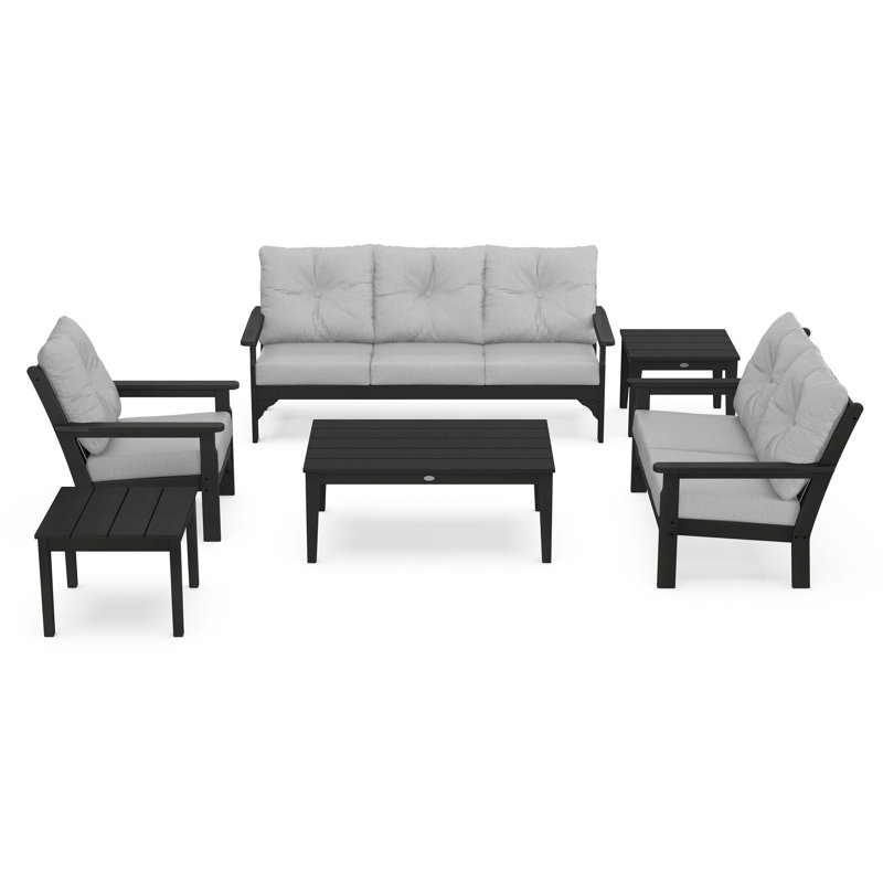 Vineyard 6-Piece Deep Seating Set, Granite, Green