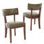 Ensemble de 2 chaises de salle à manger rembourrées rustiques avec cadres en bois massif-930793394-931295394