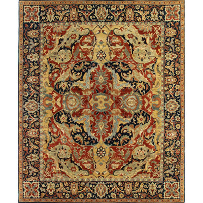 Antique Weave Serapi Hand Knotted Wool Oriental Indoor Rug