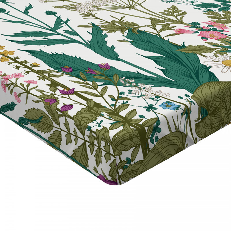 Microfiber Floral Fitted Sheet, Full Fitted Sheet