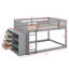 Lit superposé double au-dessus de double avec 4 tiroirs, 3 tablettes, structure de lit superposé en bois avec garde-corps, échelle-1672137078