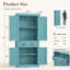 Armoire de cuisine de 172 cm de hauteur avec 4 tiroirs, salle à manger - Bleu lac-159761588