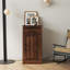 Brown Walnut Color Modular Wine Bar Cabinet Buffet Cabinet With Hutch For Dining Room-1967882175