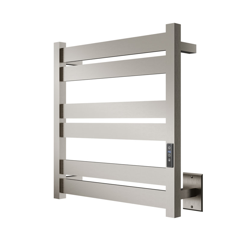 Brushed Nickel Wall Mounted 6-Bar Electric Towel Warmer