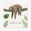 Sloth Sayings II by Victoria Borges - Wrapped Canvas Painting Print-1189825883-1189752123