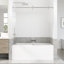 Porte de douche coulissante simple sans cadre de 56 à 60 po x H 66 po avec verre trempé transparent de 3/8 po