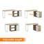140cm Rotating L-Shaped Desk with 3 Drawers & Storage Shelves - Reversible Home Office Corner Desk-1504224934-1504313203